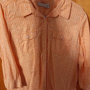 Button up Orange top
